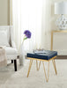 Safavieh Jenine Faux Ostrich Square Bench Navy Furniture  Feature