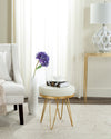Safavieh Jenine Faux Ostrich Round Bench Cream Furniture  Feature