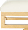 Safavieh Moon Arc Bench Clear and Gold Furniture 