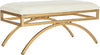 Safavieh Moon Arc Bench Clear and Gold Furniture 