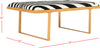 Safavieh Millie Loft Bench/Coffee Table Zebra and Gold Furniture 