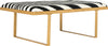 Safavieh Millie Loft Bench/Coffee Table Zebra and Gold Furniture 