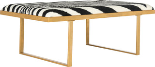 Safavieh Millie Loft Bench/Coffee Table Zebra and Gold Furniture 