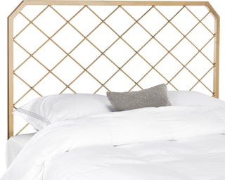 Safavieh Stitch Gold Metal Mesh Headboard Antique Bedding 