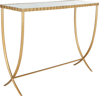 Safavieh Princess Mirror Top Console Table Gold and Furniture 