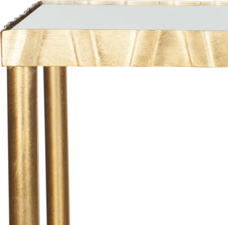 Safavieh Princess Mirror Top Console Table Gold and Furniture 