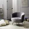 Safavieh Arlette Velvet Retro Mid Century Accent Chair Grey  Feature