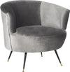 Safavieh Arlette Velvet Retro Mid Century Accent Chair Grey Furniture 
