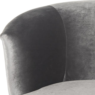 Safavieh Arlette Velvet Retro Mid Century Accent Chair Grey Furniture 