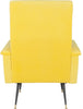 Safavieh Aida Velvet Retro Mid Century Accent Chair Yellow Furniture 