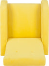 Safavieh Aida Velvet Retro Mid Century Accent Chair Yellow Furniture 