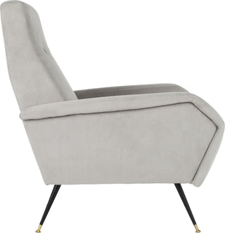 Safavieh Aida Velvet Retro Mid Century Accent Chair Grey Furniture 