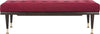 Safavieh Elita Velvet Gold Cap Bench Maroon and Espresso Furniture 