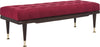 Safavieh Elita Velvet Gold Cap Bench Maroon and Espresso Furniture 