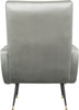 Safavieh Elicia Velvet Retro Mid Century Accent Chair Light Grey Furniture 
