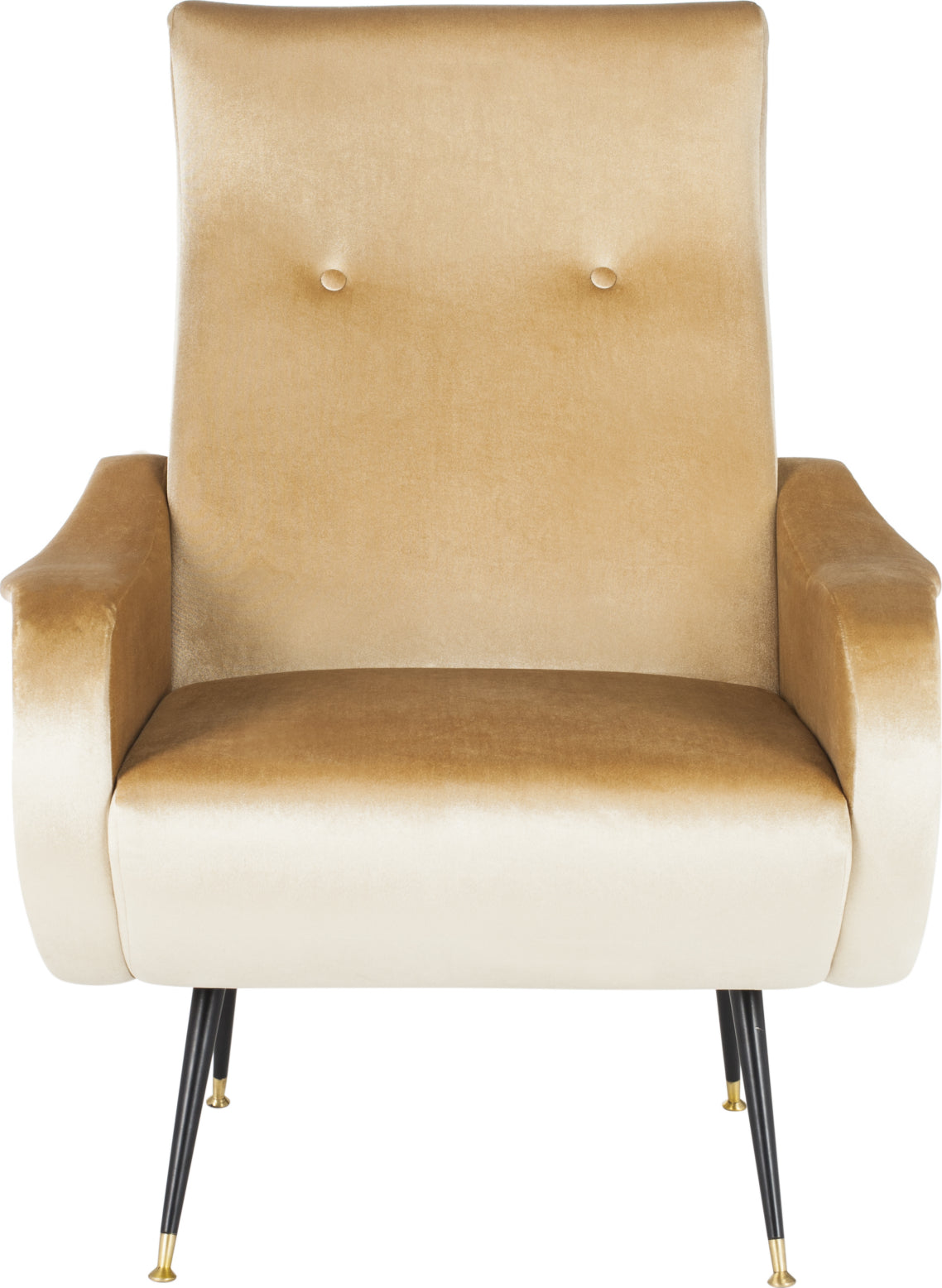 Safavieh Elicia Velvet Retro Mid Century Accent Chair Camel Furniture main image