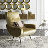 Safavieh Elicia Velvet Retro Mid Century Accent Chair Camel  Feature