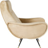 Safavieh Elicia Velvet Retro Mid Century Accent Chair Camel Furniture 