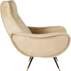 Safavieh Elicia Velvet Retro Mid Century Accent Chair Camel Furniture 