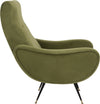 Safavieh Elicia Velvet Retro Mid Century Accent Chair Hunter Green Furniture 