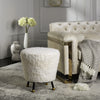 Safavieh Oriana Retro Sheepskin Ottoman Beige Furniture  Feature