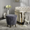 Safavieh Oriana Retro Sheepskin Ottoman Light Blue Furniture  Feature