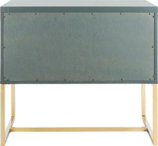 Safavieh Estelle Nightstand Steel Teal Furniture 