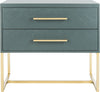 Safavieh Estelle Nightstand Steel Teal Furniture main image