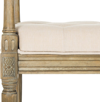 Safavieh Raiden Linen Rustic Oak Bench Beige and Furniture 