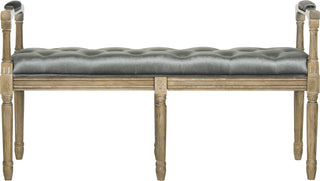 Safavieh Raiden Velvet Rustic Oak Bench Grey and Furniture main image