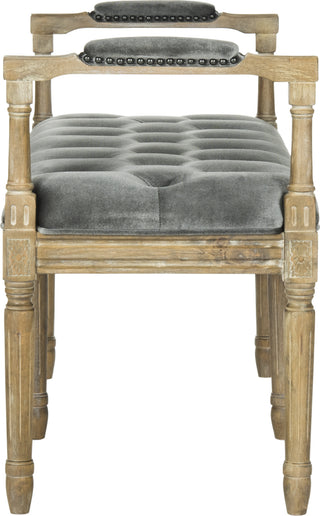 Safavieh Raiden Velvet Rustic Oak Bench Grey and Furniture 