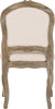 Safavieh Eloise 20''H French Leg Dining Chair Beige and Rustic Oak Furniture 