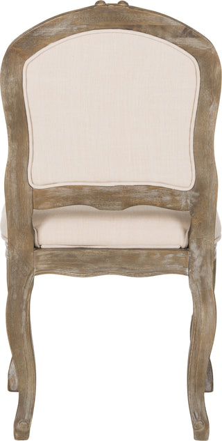 Safavieh Eloise 20''H French Leg Dining Chair Beige and Rustic Oak Furniture 