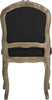 Safavieh Eloise 20''H French Leg Dining Chair Black and Rustic Oak Furniture 