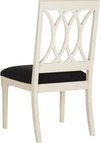 Safavieh Selena 19''H Velvet Side Chair Navy and Antique White Furniture 