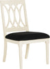 Safavieh Selena Velvet Side Chair Navy and Antique White  Feature