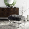 Safavieh Horace Faux Sheepskin Square Bench Grey  Feature