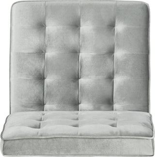 Safavieh Ansel Modern Tufted Linen Chrome Accent Chair Light Grey Furniture 