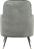Safavieh Noelle Velvet Retro Mid Century Accent Chair Light Grey Furniture 