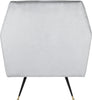 Safavieh Nynette Velvet Retro Mid Century Accent Chair Light Grey Furniture 