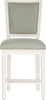Safavieh Buchanan Rectangle Counter Stool Light Grey and Cream Distressed White Furniture main image
