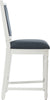 Safavieh Buchanan Rectangle Counter Stool Navy and Distressed White Furniture 