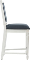 Safavieh Buchanan Rectangle Counter Stool Navy and Distressed White Furniture 