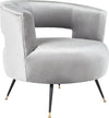 Safavieh Manet Velvet Retro Mid Century Accent Chair Light Grey Furniture 