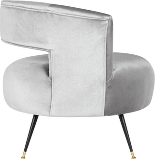 Safavieh Manet Velvet Retro Mid Century Accent Chair Light Grey Furniture 