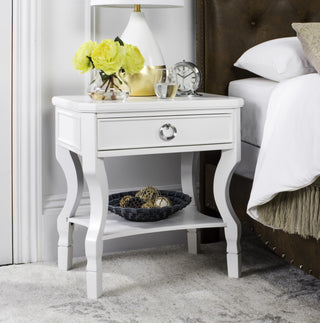 Safavieh Alaia One Drawer Night Stand White  Feature