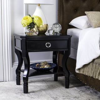 Safavieh Alaia One Drawer Night Stand Black Furniture 