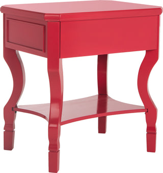 Safavieh Alaia One Drawer Night Stand Red Furniture 