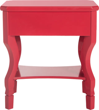 Safavieh Alaia One Drawer Night Stand Red Furniture 