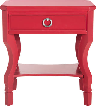 Safavieh Alaia One Drawer Night Stand Red Furniture main image